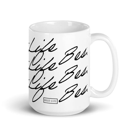 Best Life Cursive Mug Best Life Leashes | Functional Dog Leashes With A Mission 15oz 