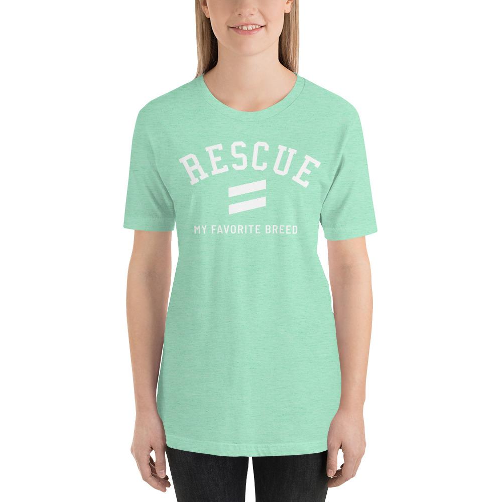 Favorite Breed - Short-Sleeve Unisex T-Shirt Best Life Leashes | The Leash For Rescue Dogs 