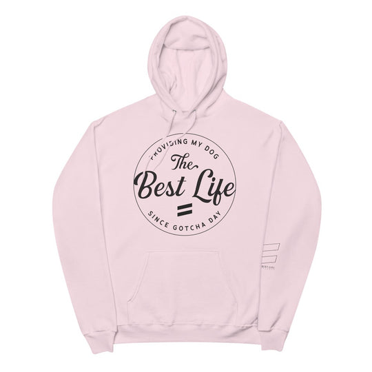 Gotcha Day - Unisex fleece hoodie Best Life Leashes | The Symbol For Rescue Dogs Pale Pink S 