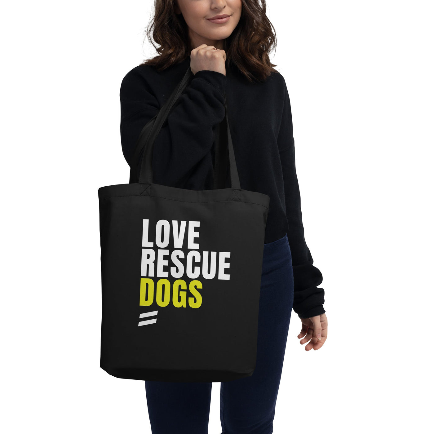 Love Rescue Dogs - Eco Tote Bag Best Life Leashes | The Symbol For Rescue Dogs 