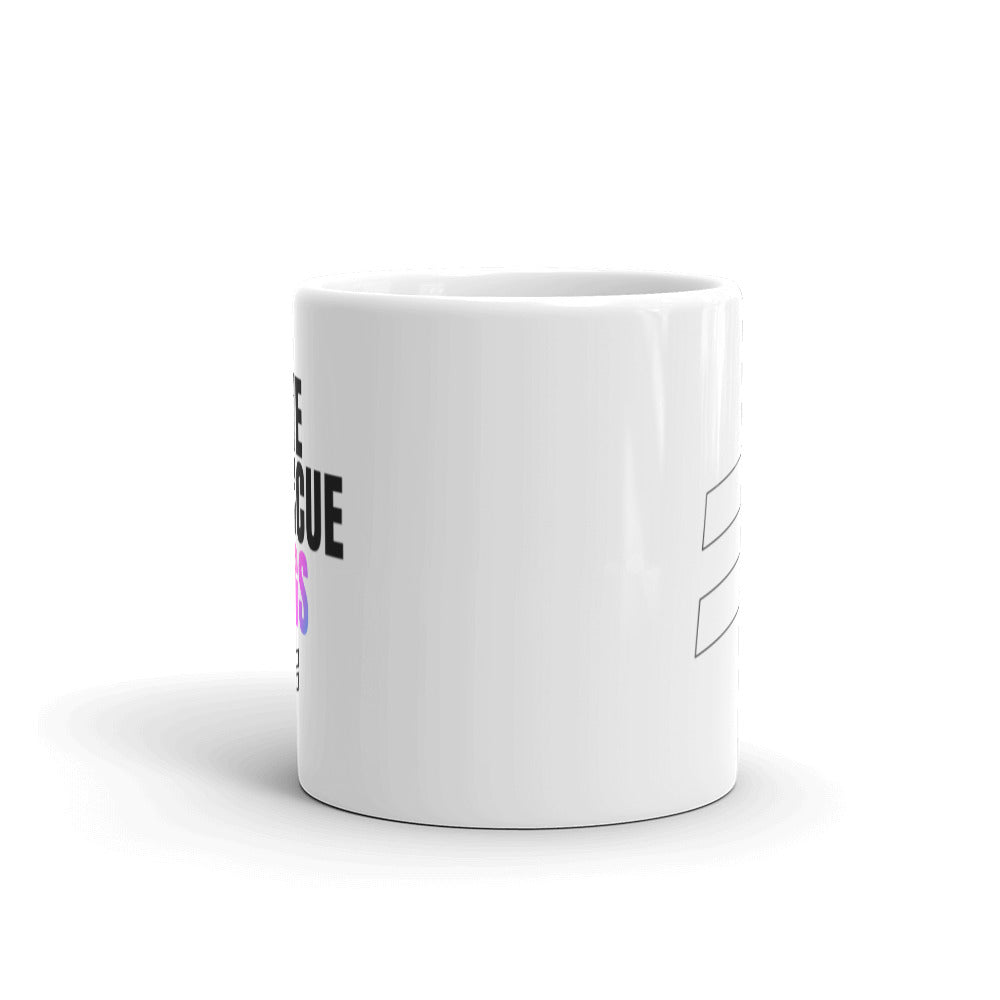 Love Rescue Dogs - White glossy mug Best Life Leashes | The Symbol For Rescue Dogs 