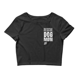 Rescue Dog Mom - Women’s Crop Tee Best Life Leashes | The Symbol For Rescue Dogs Black XS/SM 