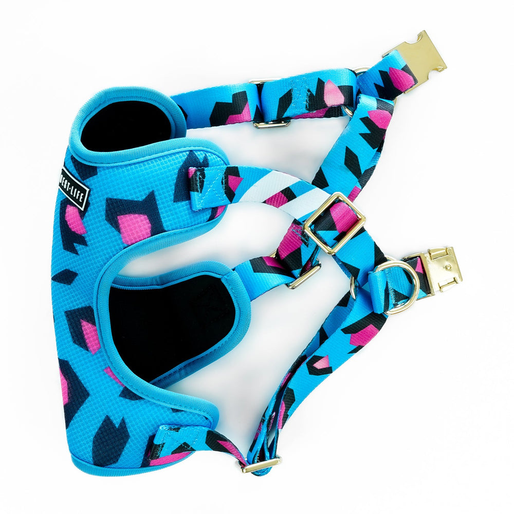 Retro Cheetah - Comfort Harness Pet Collars & Harnesses Best Life Leashes | The Symbol For Rescue Dogs 