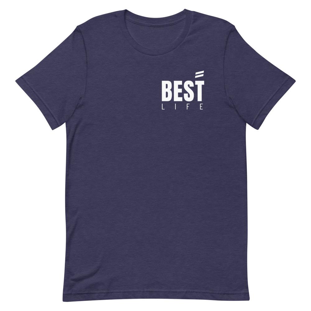 Short-Sleeve Unisex T-Shirt Best Life Leashes | The Symbol For Rescue Dogs Heather Midnight Navy S 