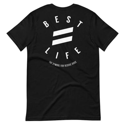The Best Rescue Stripes - Black Men's T-Shirt Best Life Leashes | The Leash For Rescue Dogs 