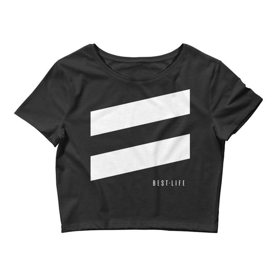 The Statement Stripes - Women’s Crop Tee Best Life Leashes | The Leash For Rescue Dogs XS/SM 