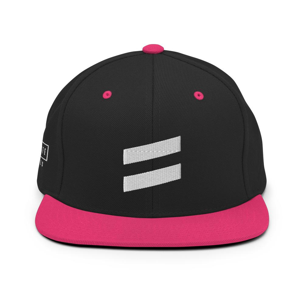 The Stripes - Snapback Hat Best Life Leashes | The Leash For Rescue Dogs Black/ Neon Pink 