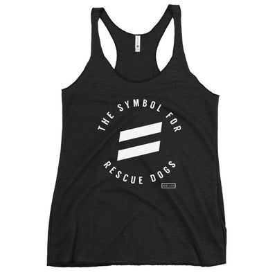 The Symbol Stripes - Women's Racerback Tank Best Life Leashes | The Leash For Rescue Dogs XS 